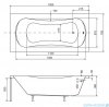 Besco Aria Plus 150x70cm wanna prostokątna z uchwytami #WAA-150-PU
